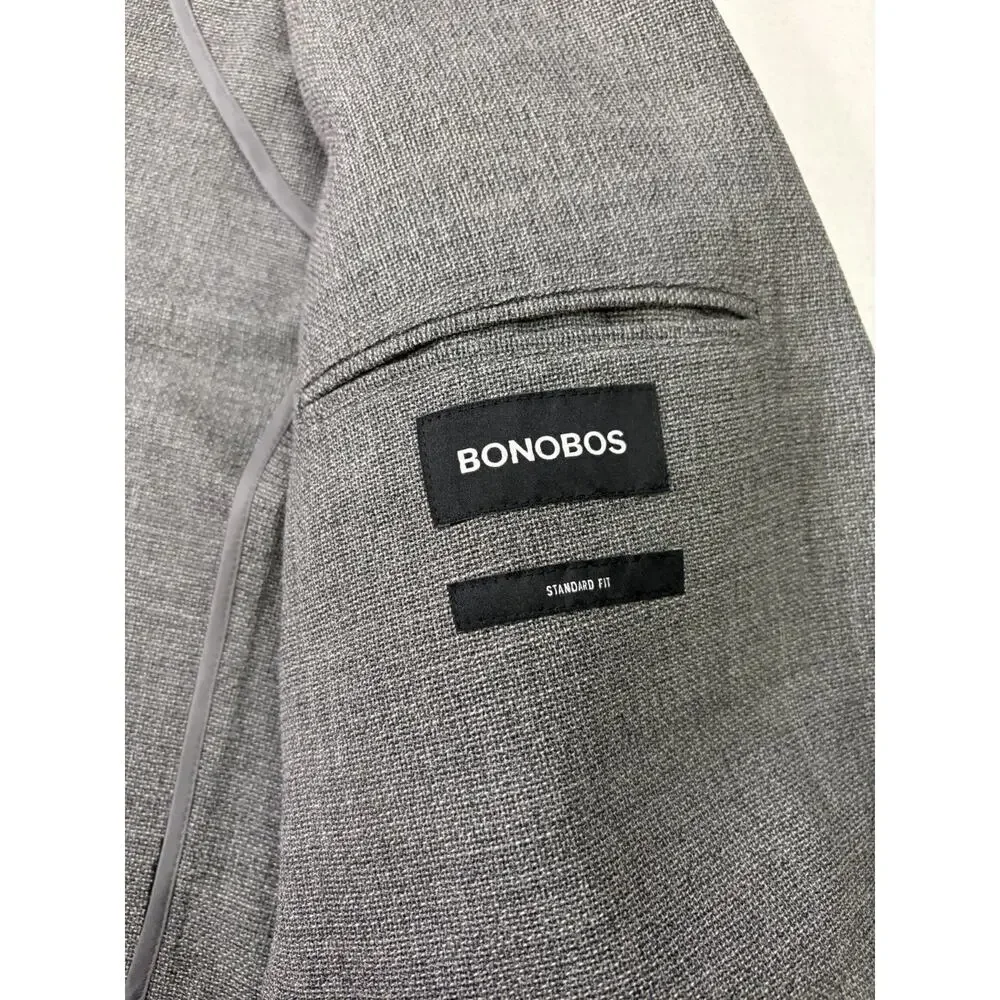 Bonobos Marzotto Italian Wool Men’s Sport Coat Blazer Gray 40R Standard Fit